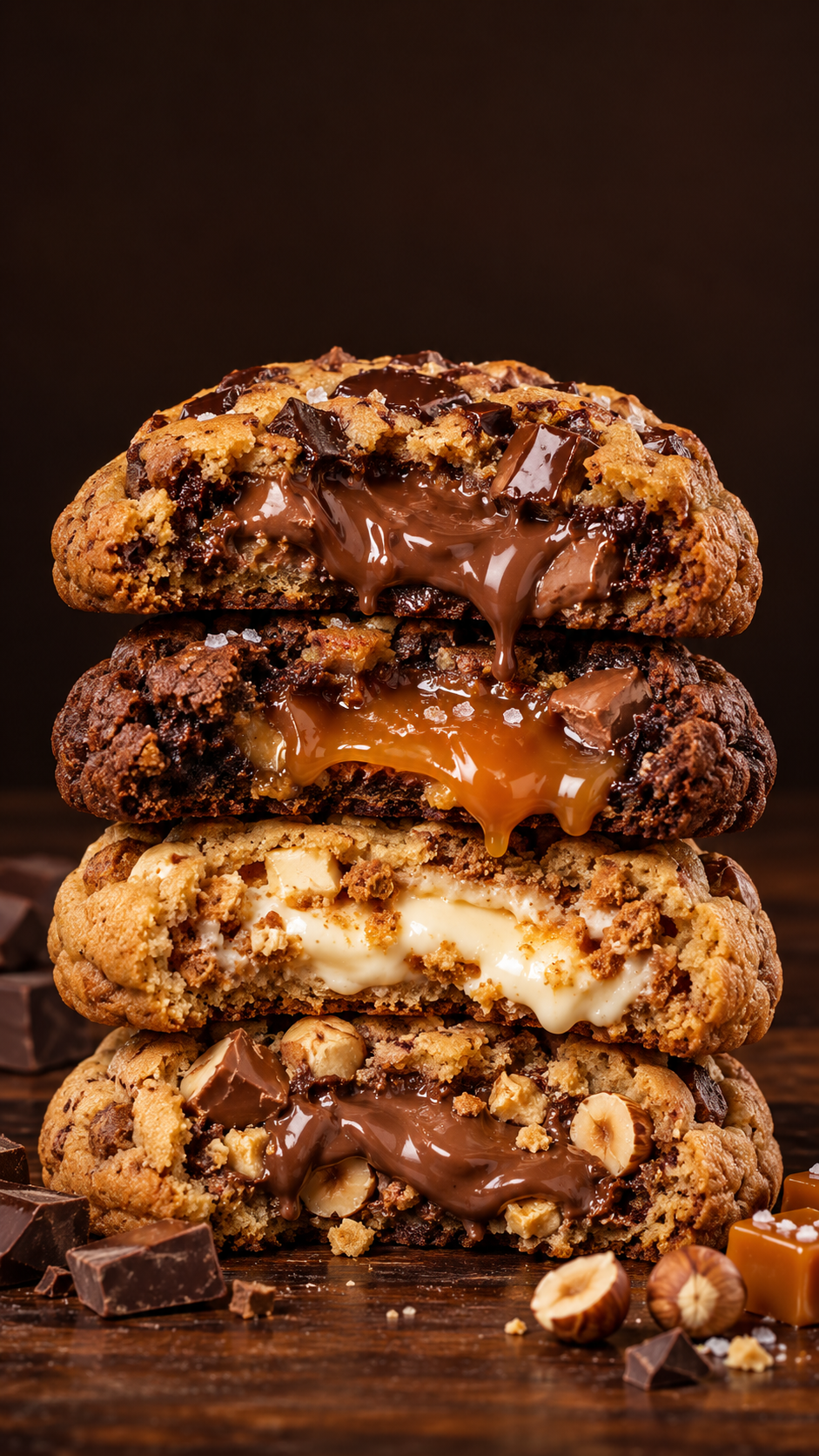 Cookie recheado de chocolate